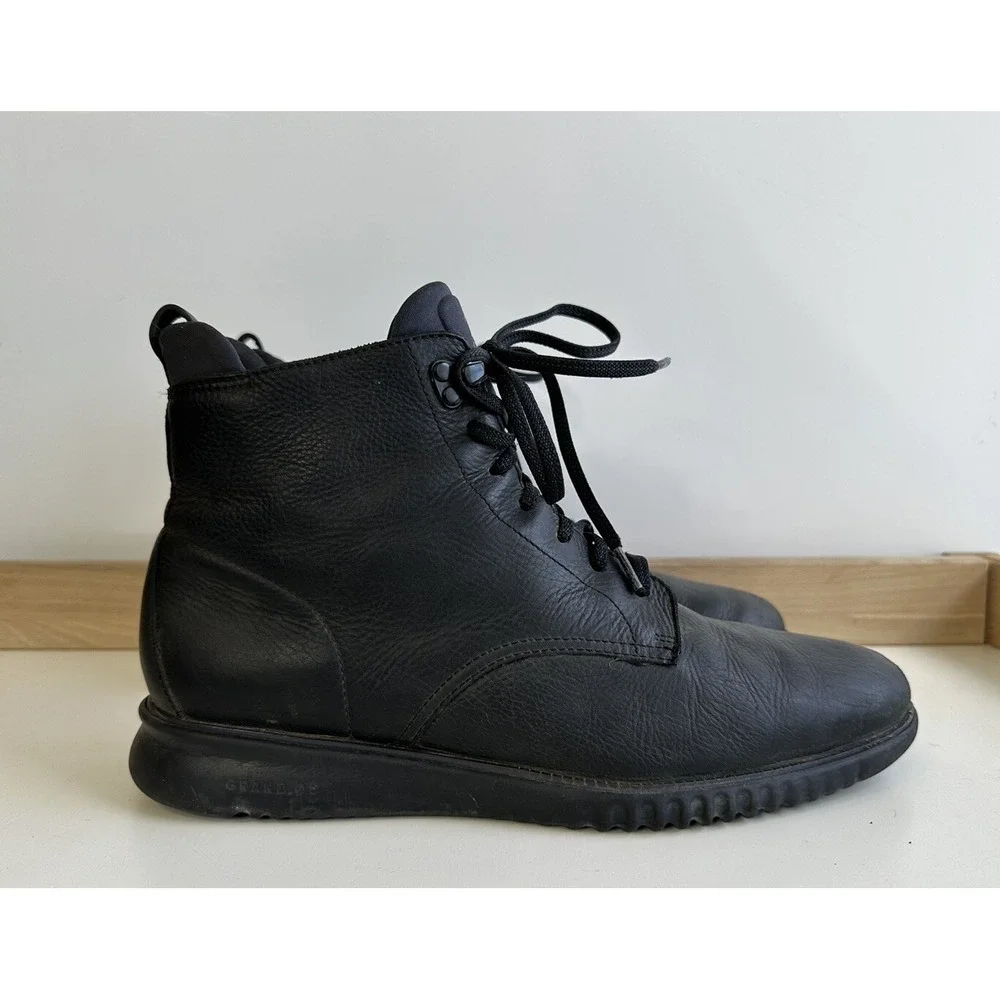 Cole Haan 2.Zerogrand City C25557 Mens 12 Black Leather Casual Dress Boots‎